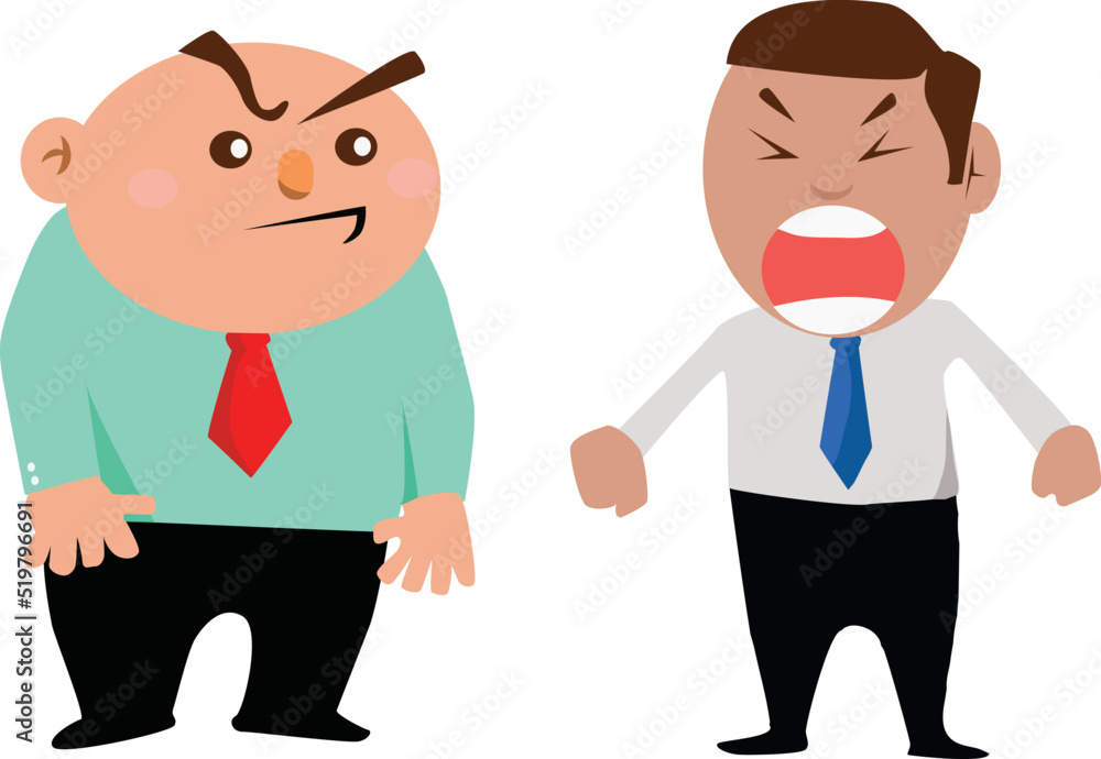 Businessmen arguing on a white background Businessmen arguing on a white background