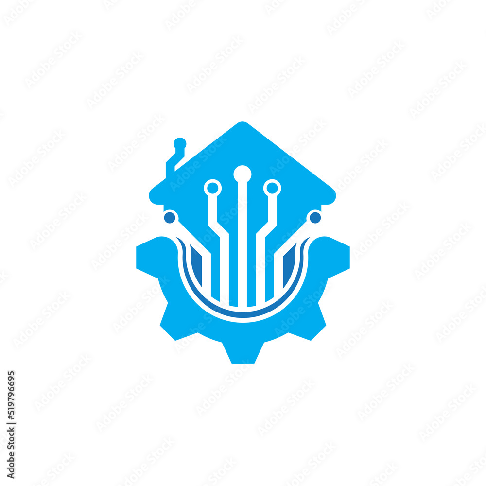 home tech logo vector illustration home tech logo vector illustration