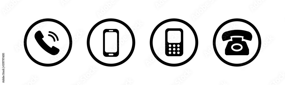 Phone icon collection. call, contact, and costumer service icon set. flat call - stock vector. Phone icon collection. call, contact, and costumer service icon set. flat call - stock vector.