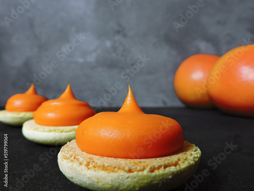 homemade pasta lids with orange jam inside