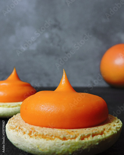 homemade pasta lids with orange jam inside