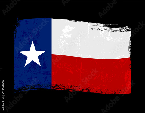 texas grunge flag, vector illustration 
