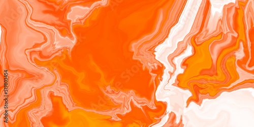 Luxurious orange liquid marble surfaces design. Abstract color acrylic pours liquid marble surface design. Beautiful fluid abstract paint background. close-up fragment of acrylic painting on canvas.
