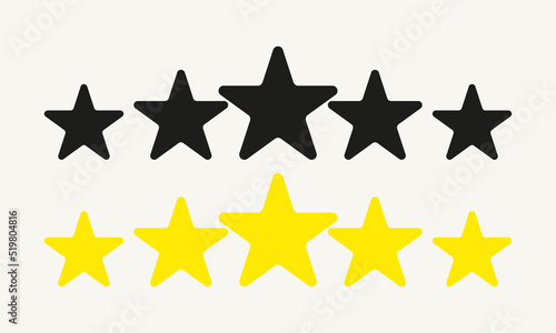 Stars for rating. Vector illustration. Service, rate, app, application, user, online, internet, evaluate, mark, game, gamer, hotel. Business concept. Vector line icon for Business and Advertising