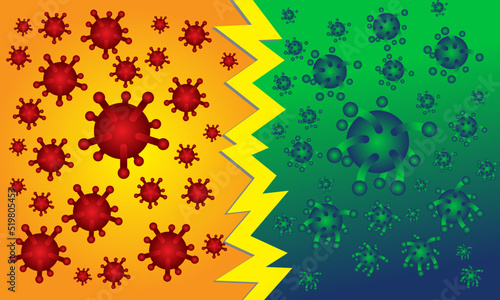 Illustrations concept coronavirus COVID-19. virus wuhan from china. Vector illustrate.