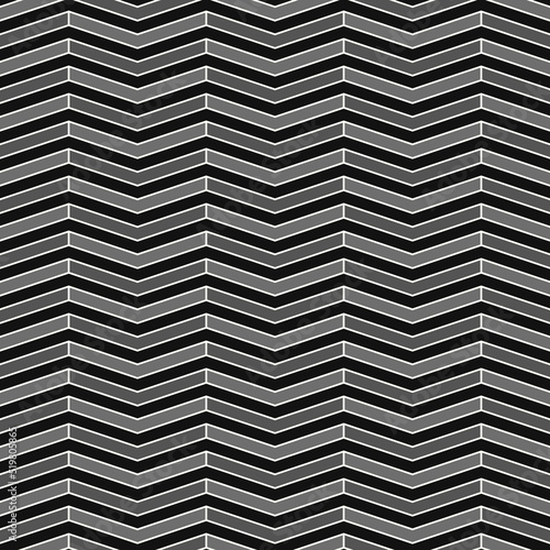 Zigzag lines. Jagged stripes. Seamless surface pattern design with triangular waves ornament. Repeated chevrons wallpaper. Herringbone motif. Digital paper, page fills, web designing, textile print.