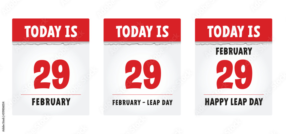 Happy Leap day or leap year slogan. Calendar page 29 February, month 2024 or 2028 and 366 days. 29th Day of february, today one extra sale day. line pattern banner. Fun vector icon or symbol Happy Leap day or leap year slogan. Calendar page 29 February, month 2024 or 2028 and 366 days. 29th Day of february, today one extra sale day. line pattern banner. Fun vector icon or symbol