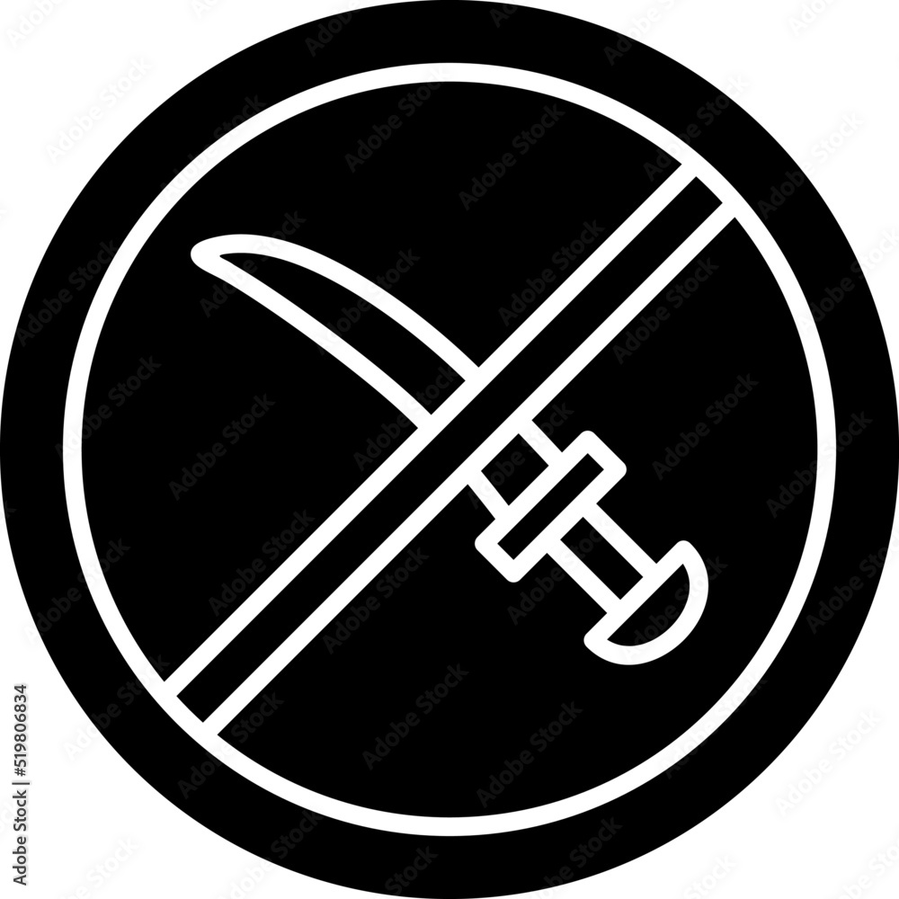 No Weapons Vector Icon No Weapons Vector Icon