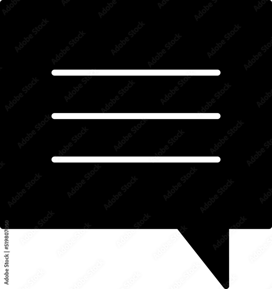 Unique Single Chat Bubble Vector Icon Unique Single Chat Bubble Vector Icon