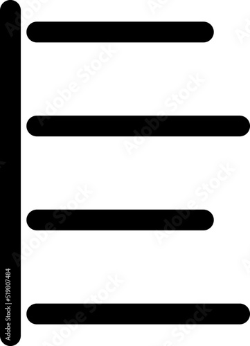 Unique Left Align Vector Icon