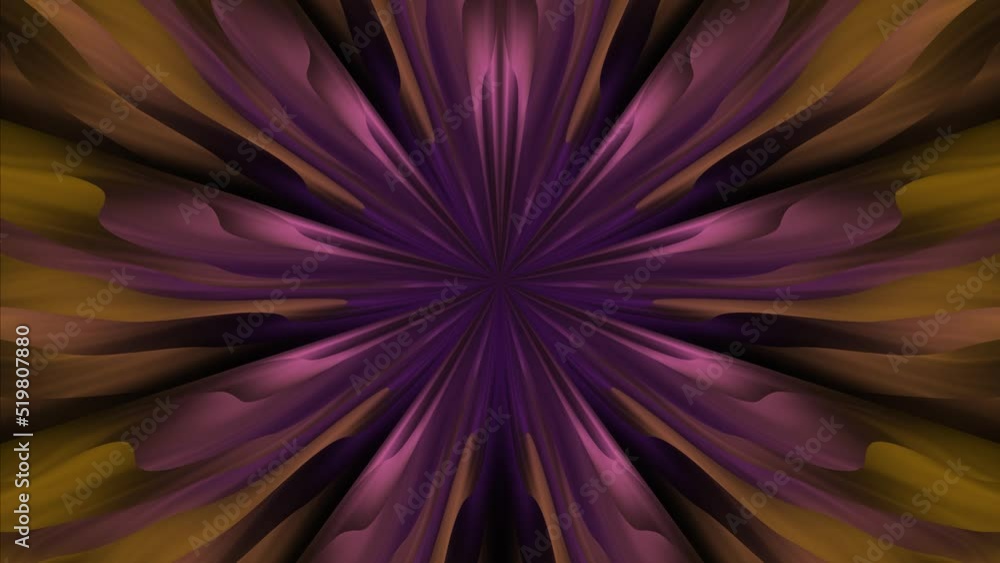 Rays of magenta, pink and yellow light come from the center of the ...