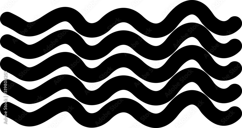 Magnetic Waves Vector Icon Magnetic Waves Vector Icon
