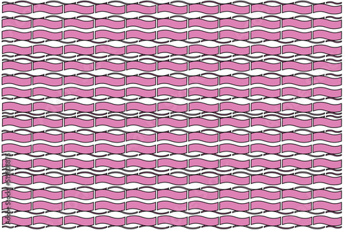 Illustration of concatenated curves with pink color.