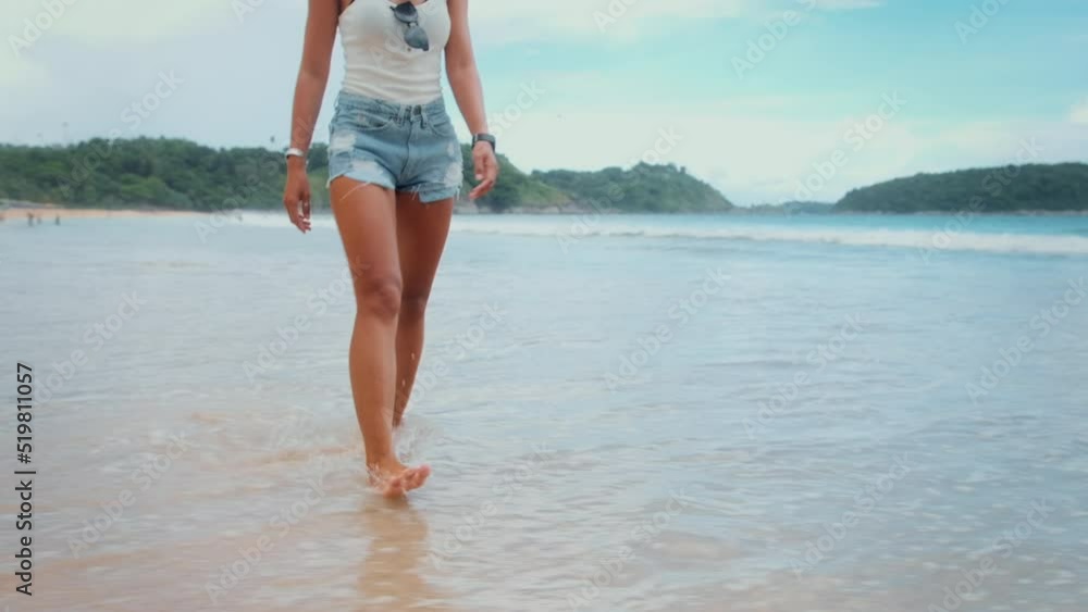 Young Beautiful woman enjoying and relaxing on the beach, Summer, vacation, holidays, Lifestyles concept... Young Beautiful woman enjoying and relaxing on the beach, Summer, vacation, holidays, Lifestyles concept...