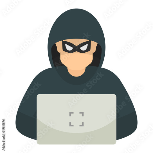 phishing Scams vector icon design, White Collar Crime symbol, Computer crime Sign, security breakers stock illustration, targets individuals for stealing private information Concept photo