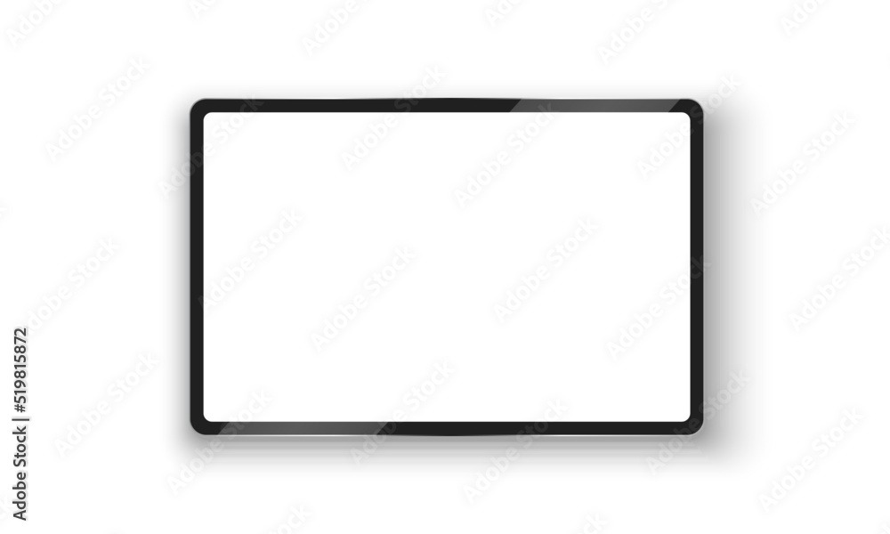 black tablet computer mock up. vector illustration black tablet computer mock up. vector illustration
