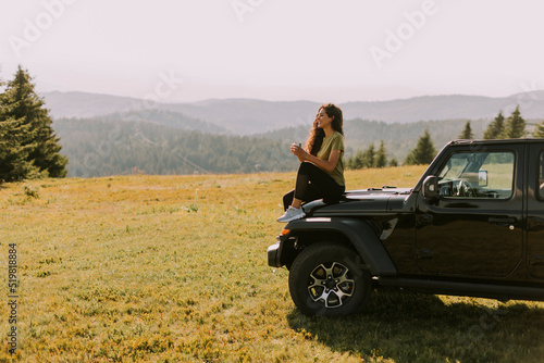 Young woman relaxing on a t...