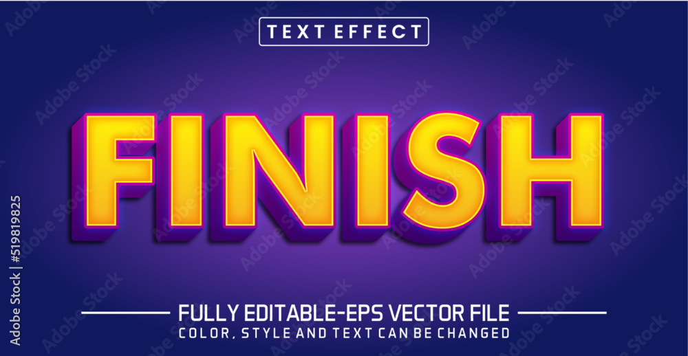 Finish font Text effect editable