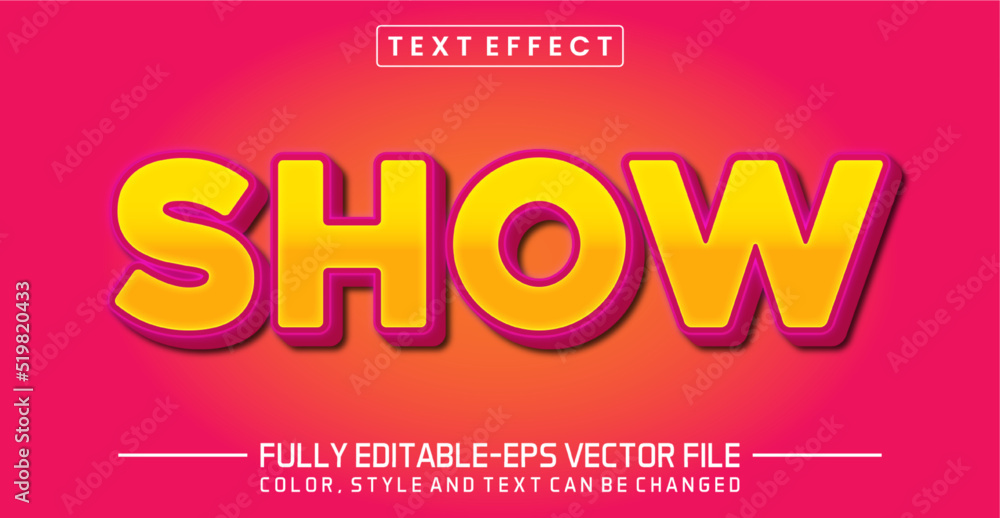 Show font Text effect editable