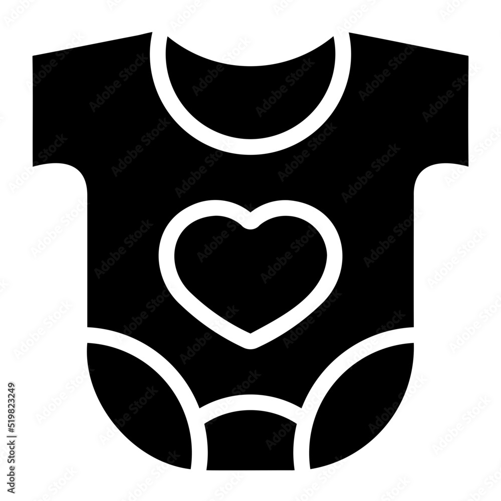 baby clothes glyph icon