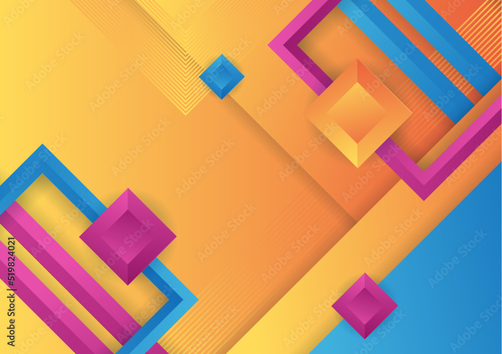 Fototapeta premium Abstract colorful geometric shapes background