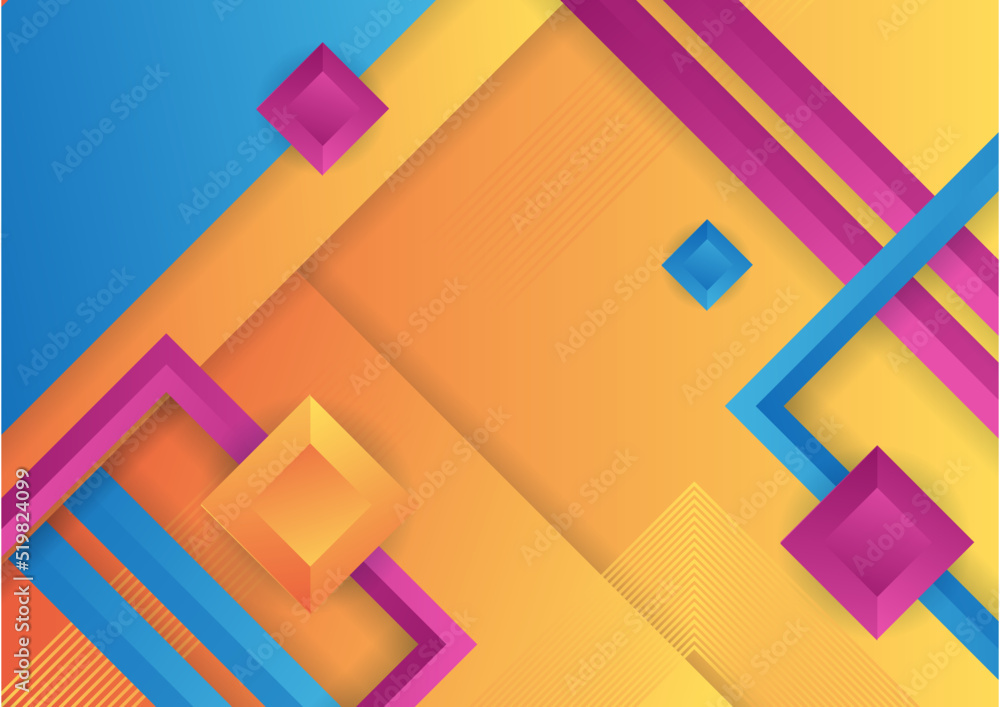 Fototapeta premium Abstract colorful geometric shapes background