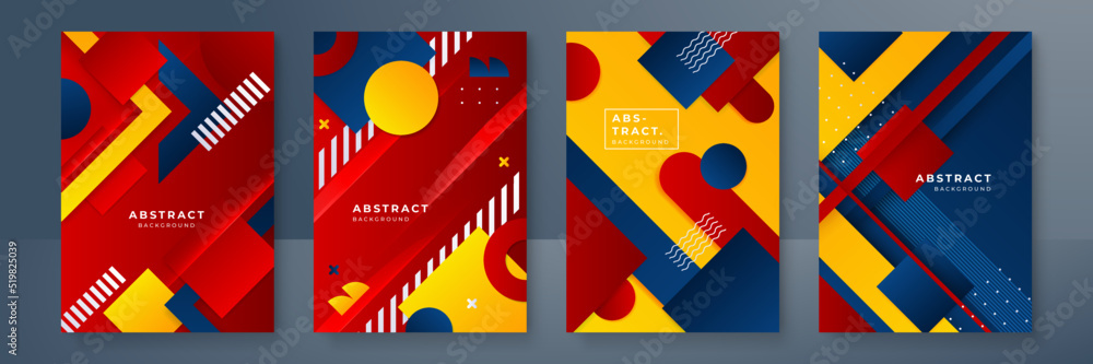 Obraz premium Abstract trendy gradient flowing geometric pattern background texture for poster cover design. Minimal color gradient banner template. Modern vector wave shape for brochure and social media template