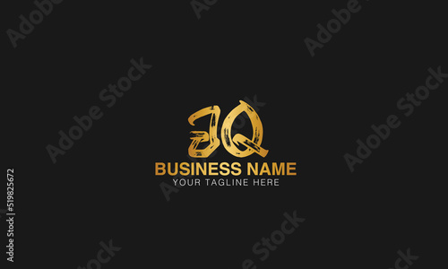 JQ  initial logo   initial based abstract modern minimal creative logo  vector template image. luxury logotype logo  real estate homie logo. typography logo. initials logo.