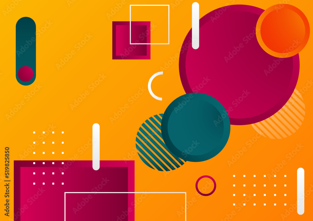 Obraz premium Abstract colorful geometric shapes background