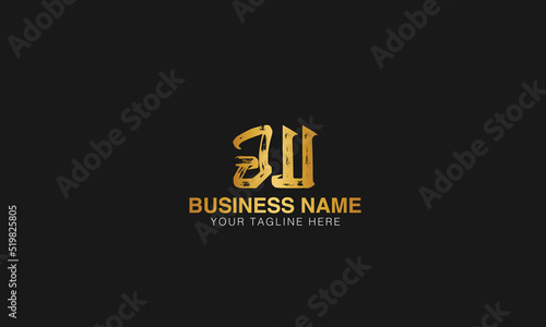 JU  initial logo   initial based abstract modern minimal creative logo  vector template image. luxury logotype logo  real estate homie logo. typography logo. initials logo.