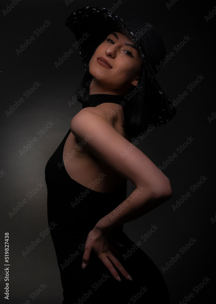 Elegant girl smiling in studio Elegant girl smiling in studio