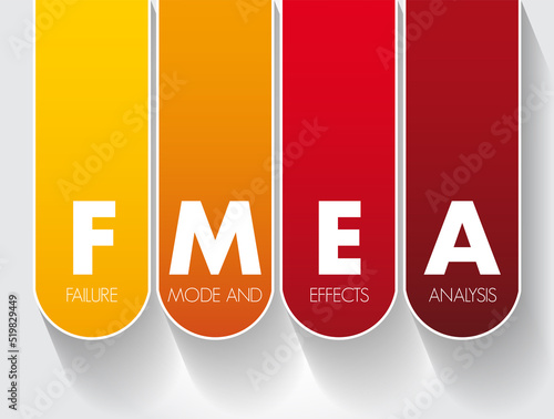 FMEA - Failure Modes and Effects Analysis acronym, business concept for presentations and reports photo