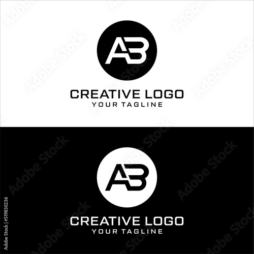 Creative letter ab logo design vektor 