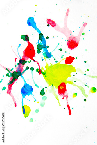 colorful paint splashes