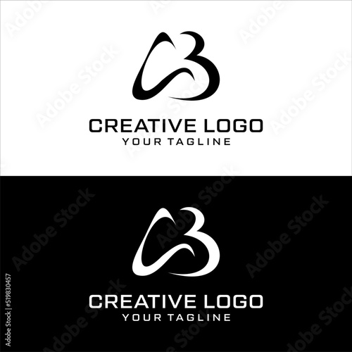 Creative letter ab logo design vektor	