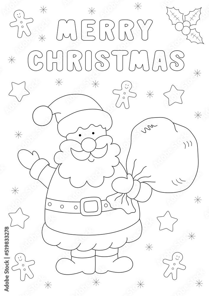 10 Santa Coloring Pages for a Merry Christmas