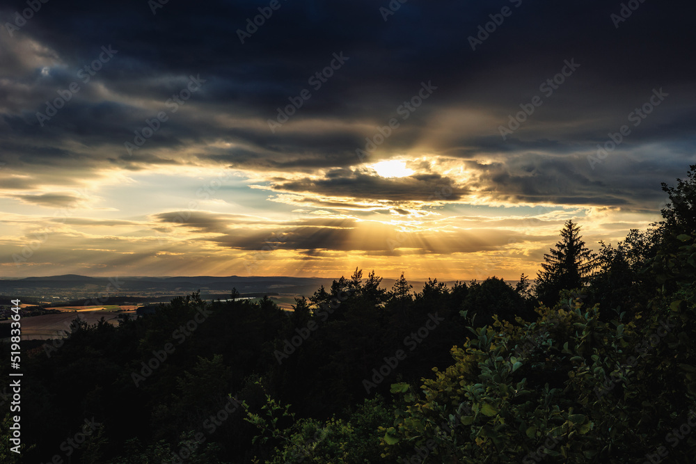 Fototapeta premium sunset over the mountains