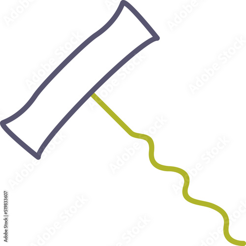 Unique Corkscrew Vector Icon