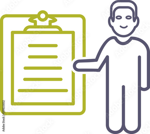 Unique Male Presenter Vector Icon
