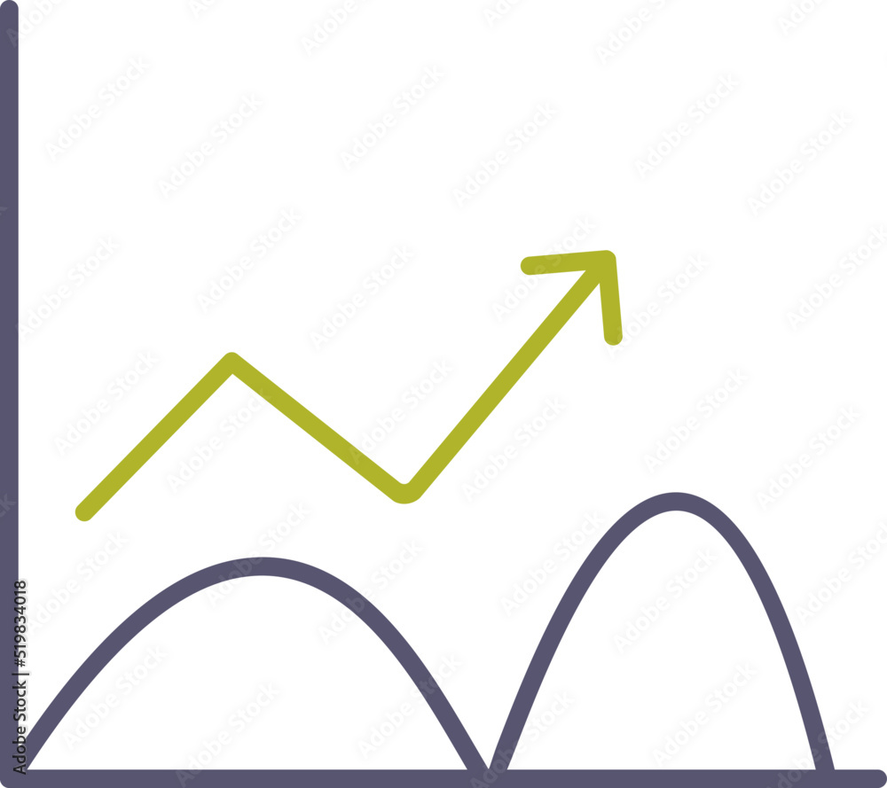 Trend in Graph Vector Icon Trend in Graph Vector Icon