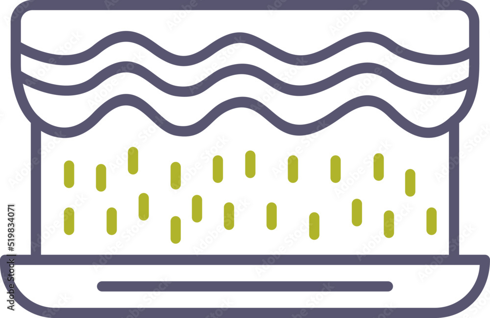 Fototapeta premium Unique Cream Cake Vector Icon