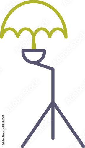 Unique Umbrella Stand Vector Icon