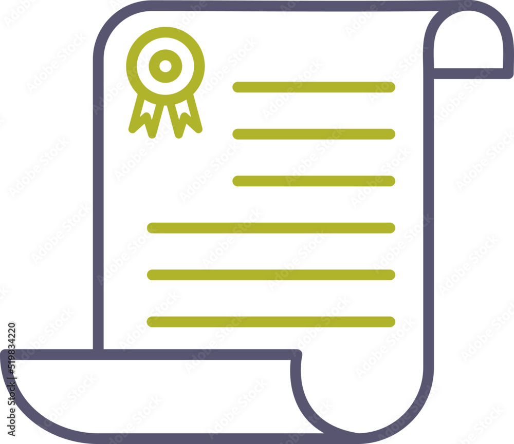 Unique Diploma Vector Icon Unique Diploma Vector Icon