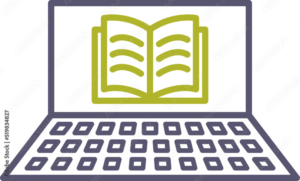 Unique Online Books Vector Icon Unique Online Books Vector Icon