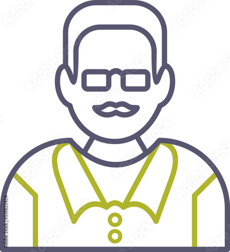 Unique Male Professor Vector Icon photo