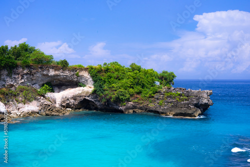 Blue lagoon on the island Nusa Lembongan near to Bali, Indonesia