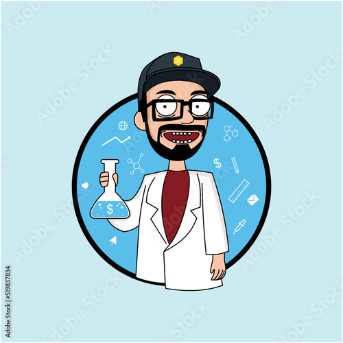 Illustration of scientist
