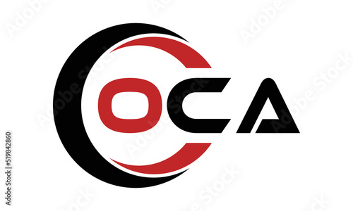 OCA swoosh three letter logo design vector template | monogram logo | abstract logo | wordmark logo | letter mark logo | business logo | brand logo | flat logo | minimalist logo | text | word | symbol