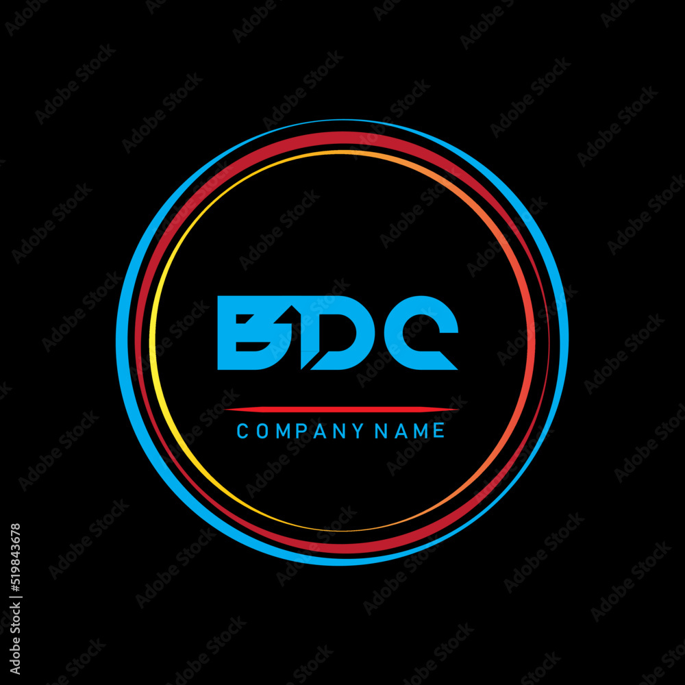 BDC,B D C Alphabet Letter Design With Creative Circle ,B D C Letter ...