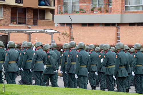 Young army soldiers during independence day military parade